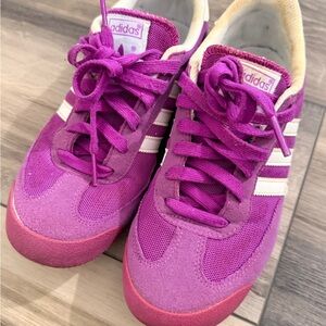 Purple Adidas Dragon trainers